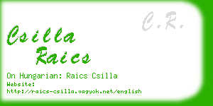 csilla raics business card